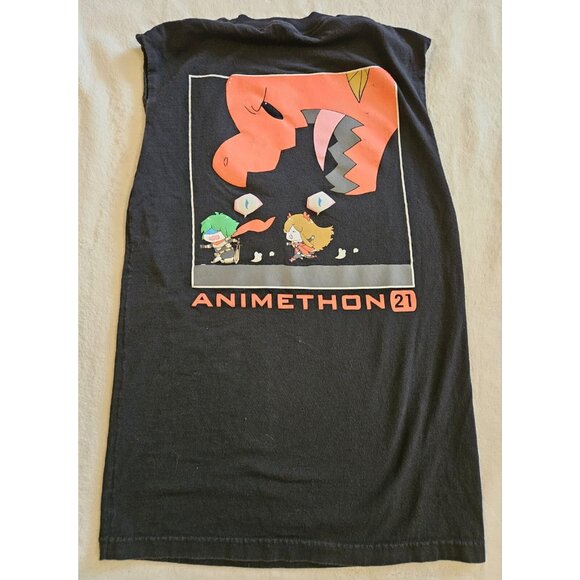 Animethon 21 Sleevless T-Shirt Size XL Black Large Dragon Graphic - Picture 6 of 8